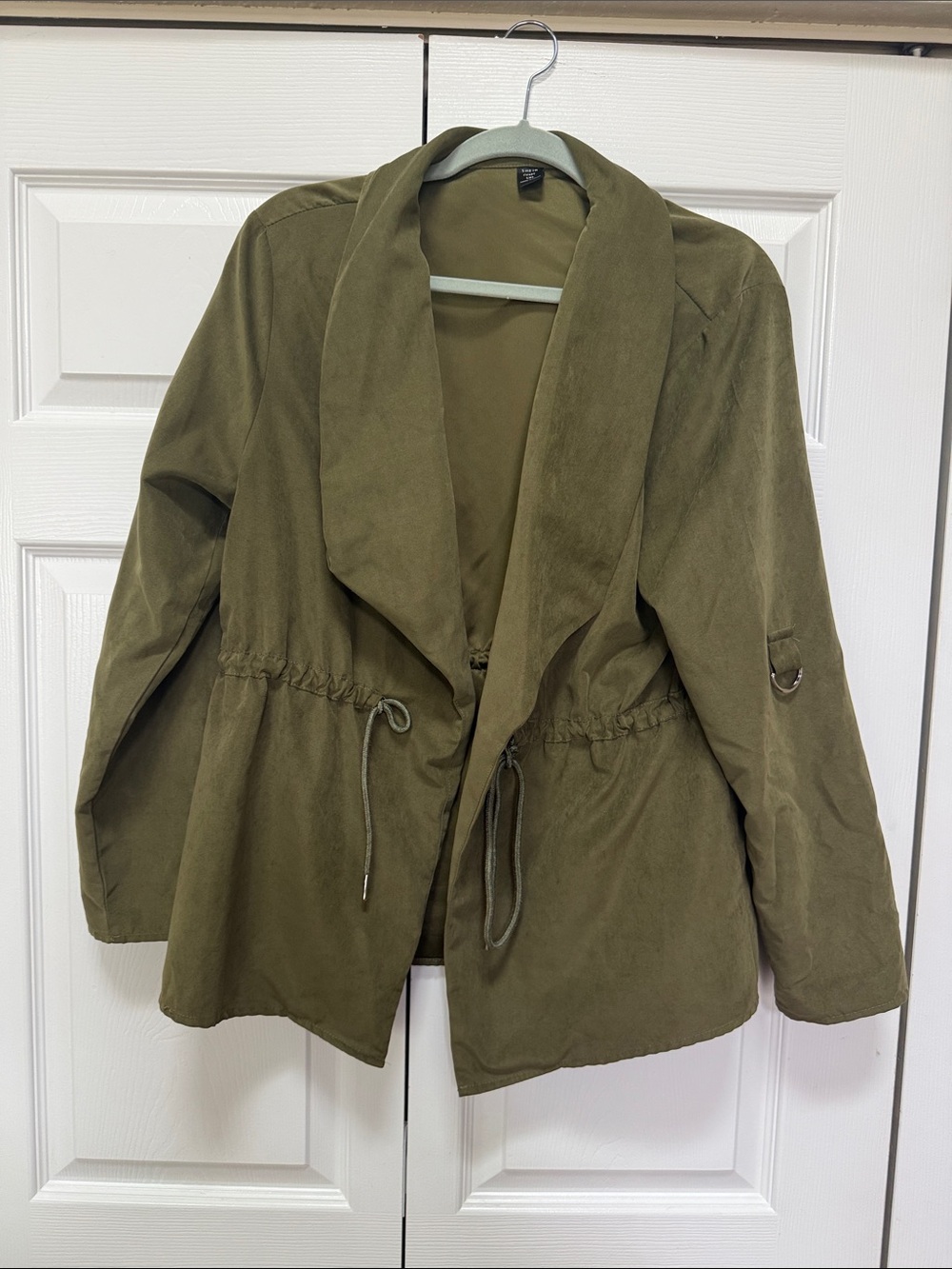SHEIN Olive Green Drawstring Utility Jacket